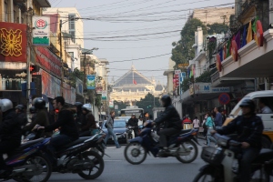 Crazy traffic in Hanoi